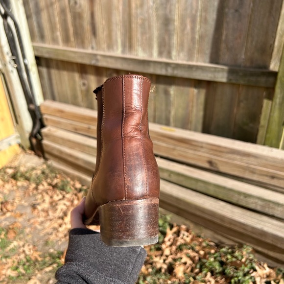 Frye brown Leather Chelsea Ankle Boots black 7.5 fall winter - Picture 12 of 16